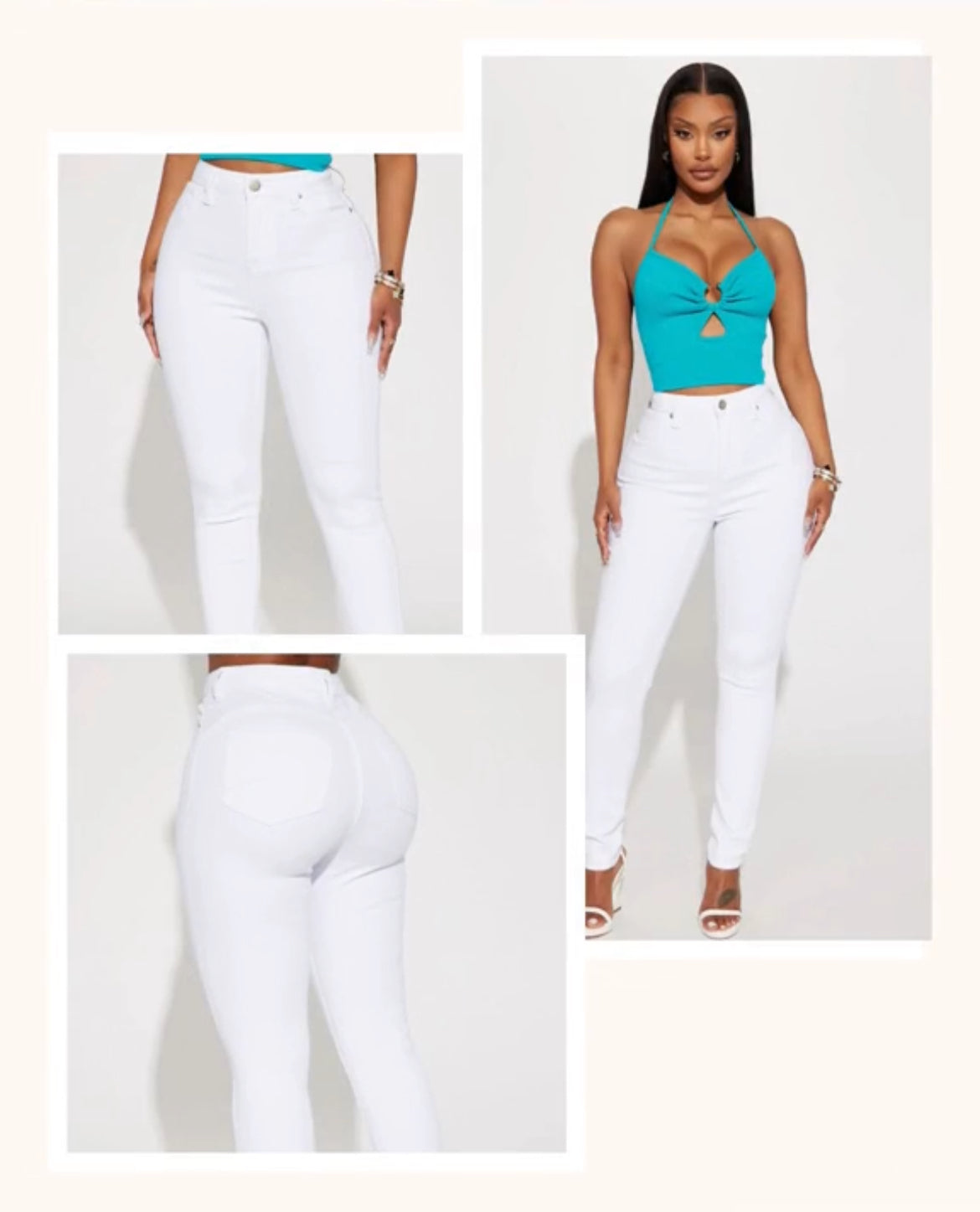 High Rise Stretch Jeans: Size 15 (New)