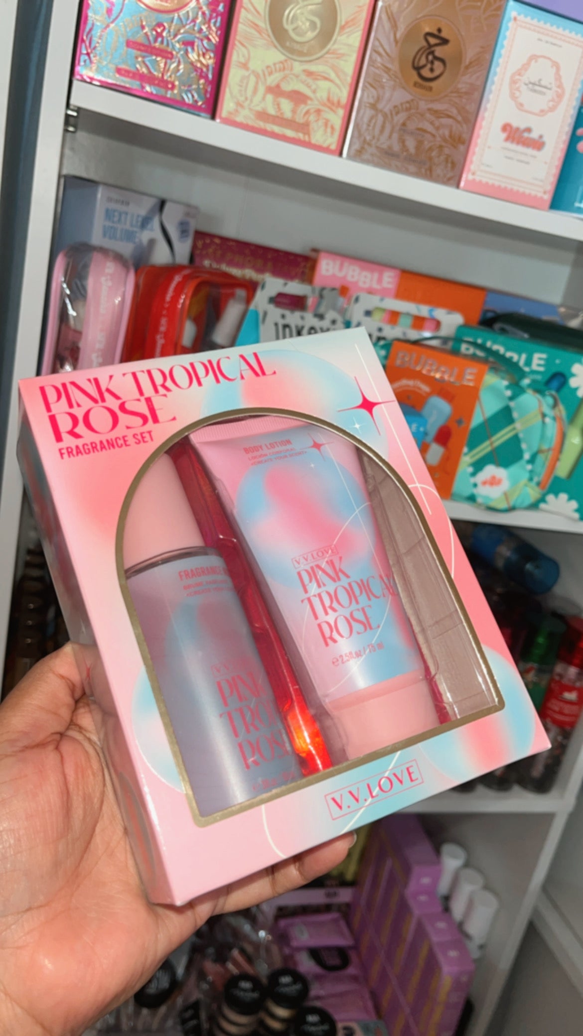 V.V. Love Mist & Lotion Set - Pink Tropical Rose