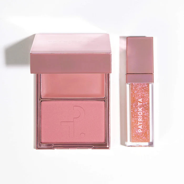 PATRICK TA Patrick's Glow and Gloss Set - Major Headlines Blush Duo and Lip Gloss Makeup Gift Set