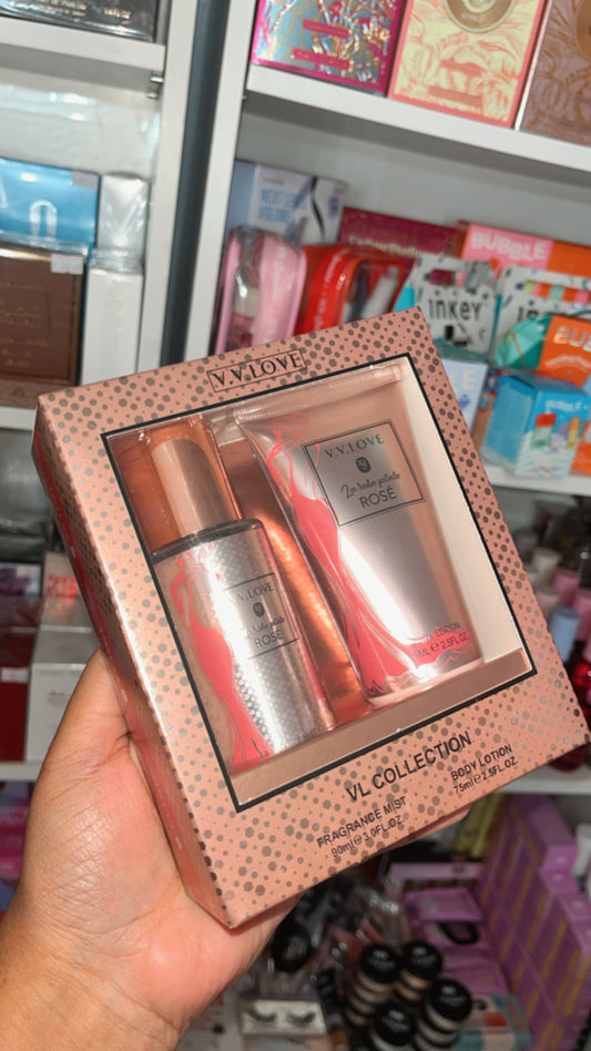V.V. Love Mist & Lotion Set - La Robe Fatale Rose