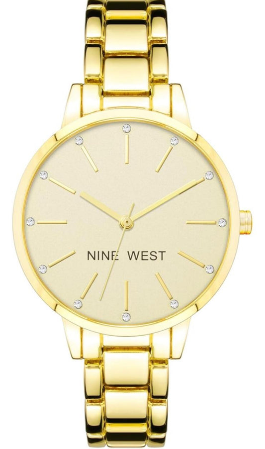 Nine West Round Goldtone Bracelet Watch