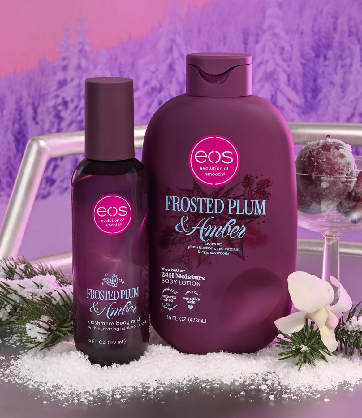 eos Frosted Plum & Amber Scent Layering Duo